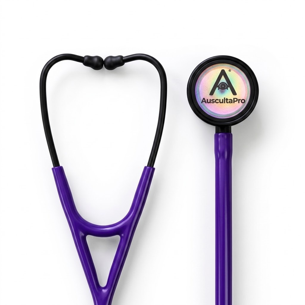 AuscultaPro™Purple Dual-Head Rainbow Stethoscop | Professional Medical Grade 27