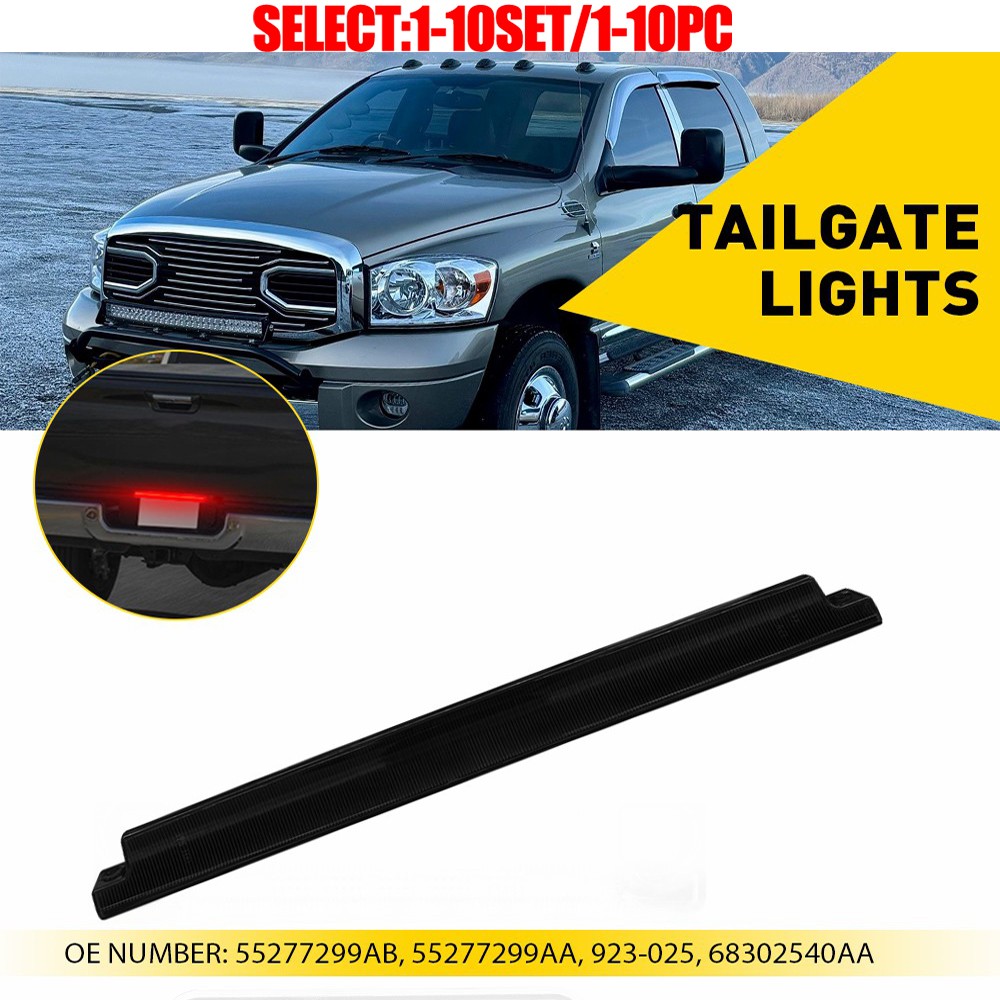 1-10X Smoked LED Center Tailgate Brake Light Bar Fit 2006-18 Dodge Ram 2500 3500 1-10X Smoked LED Center Tailgate Brake Light Bar Fit 2006-18 Dodge Ram 2500 3500