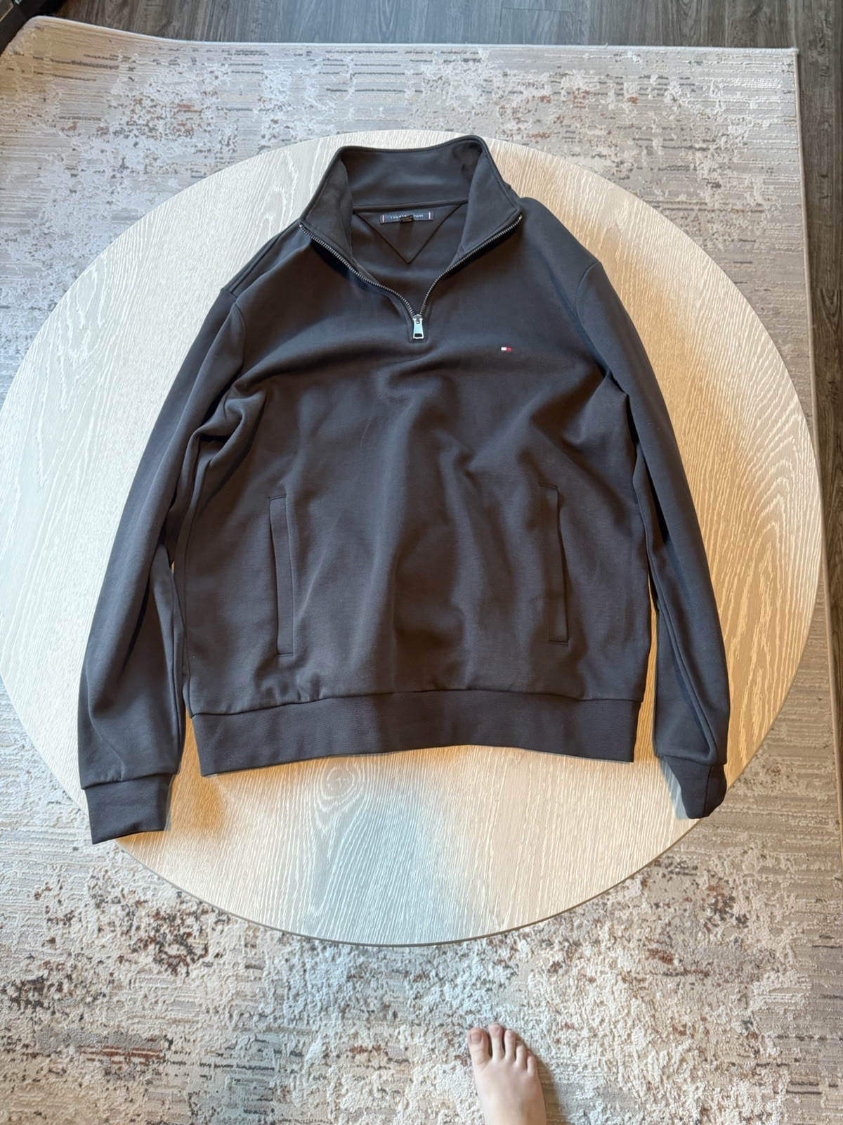 Tommy Hilfiger Quarter Zip Black Large Men’s