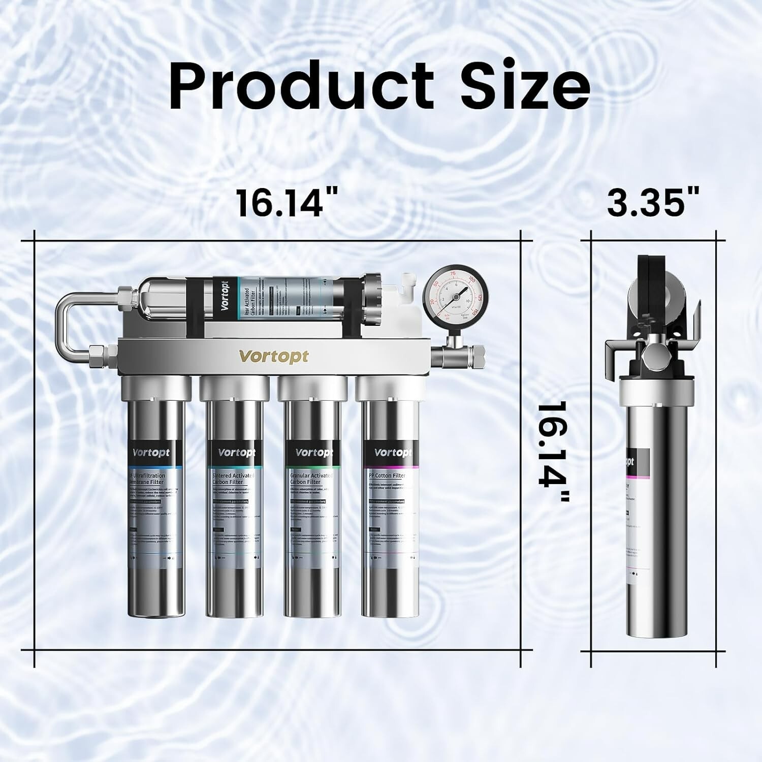 Under Sink Water Filtration System-NSF&CEC Certified,Stainless Steel Water Filte Under Sink Water Filtration System-NSF&CEC Certified,Stainless Steel Water Filte