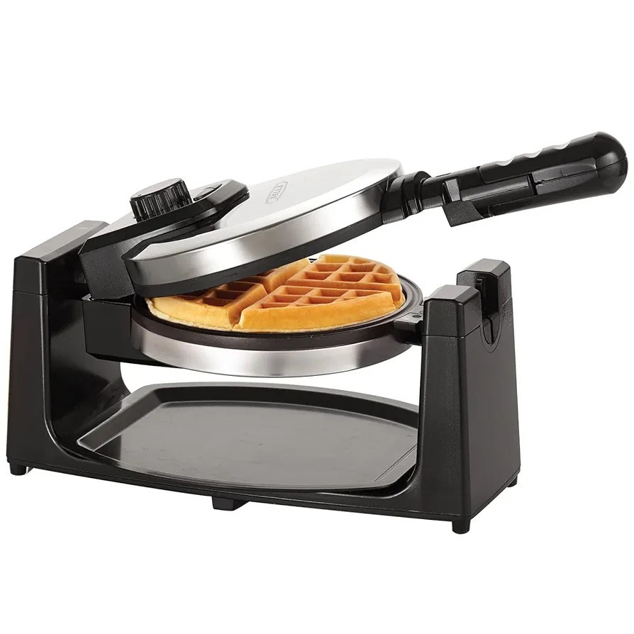 Classic Rotating Belgian Waffle Maker with Nonstick Plates and Removable Tray Classic Rotating Belgian Waffle Maker with Nonstick Plates and Removable Tray
