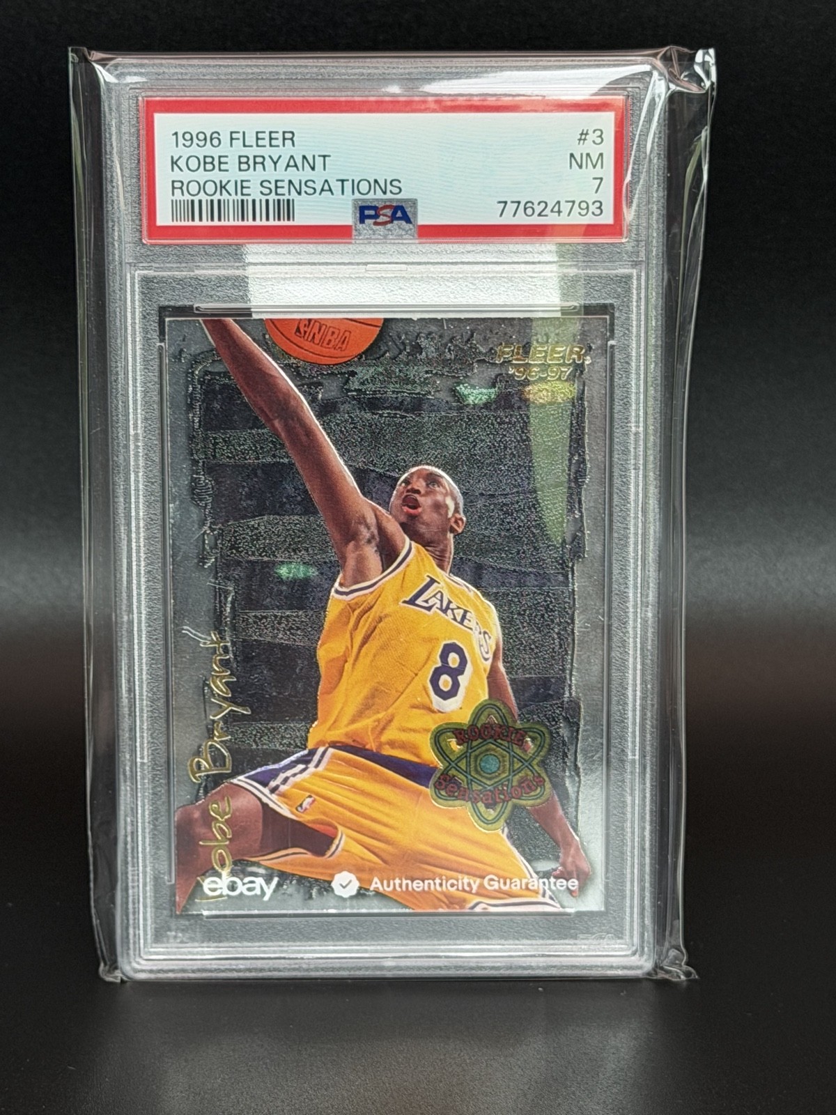 1996-97 Fleer - Rookie Sensations Kobe Bryant #3 (RC) Lakers HOF Rare Low Pop