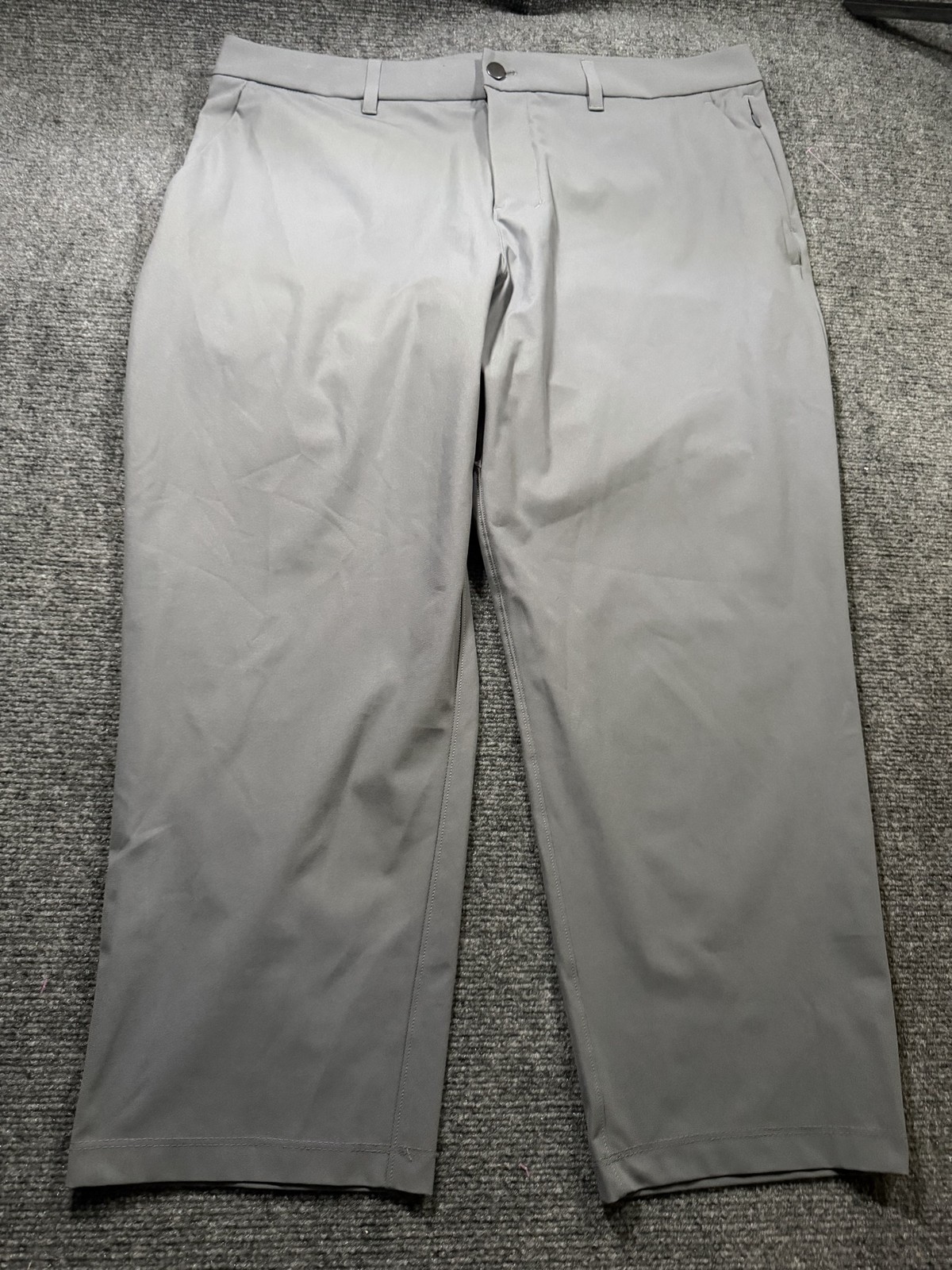 Lululemon Pants Mens 38x26 Gray Stretch Microfiber Chino Straight Leg Casual