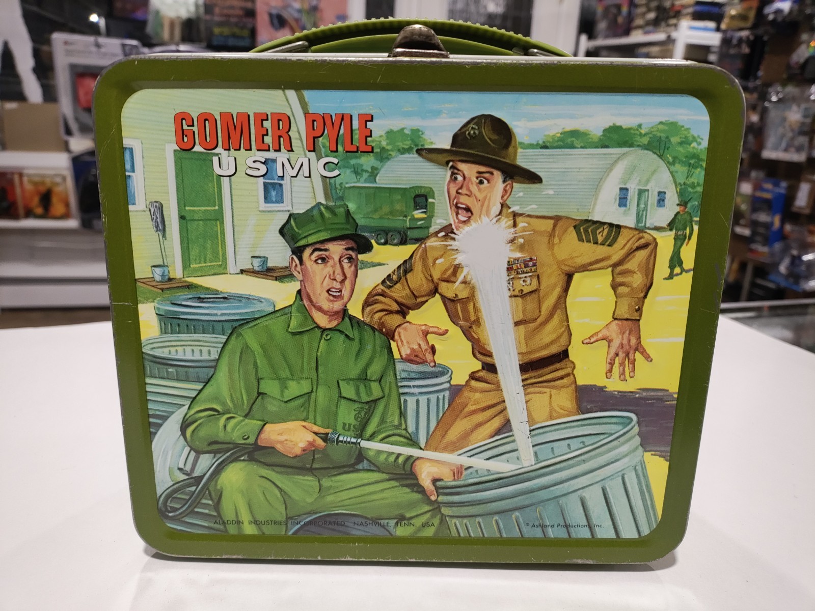 CLEAN Vintage 1966 GOMER PYLE USMC Metal Lunchbox Lunch Box Aladdin