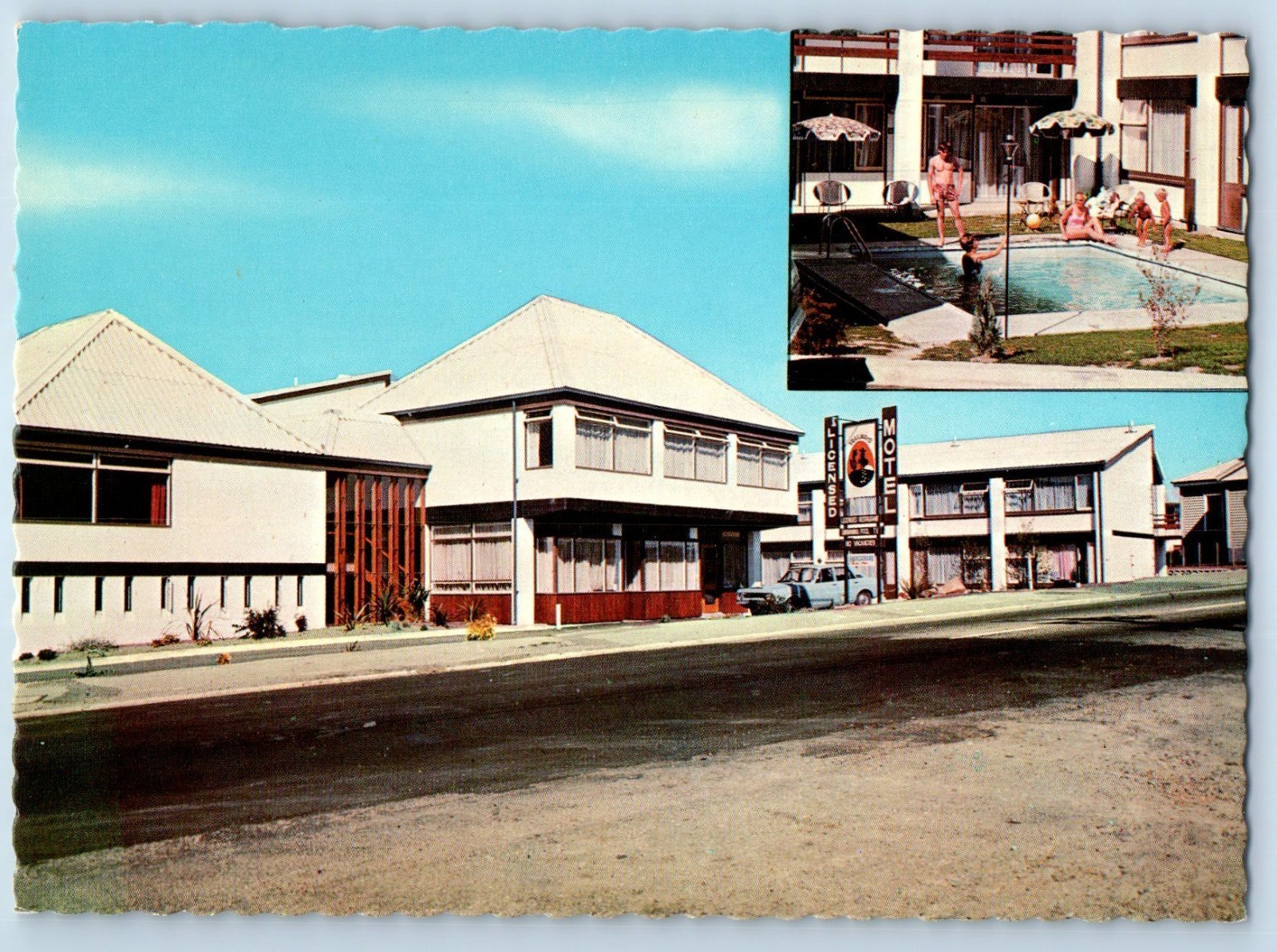 Canterbury New Zealand Postcard Trailways Motel (Timaru) LTD c1950\'s Posted