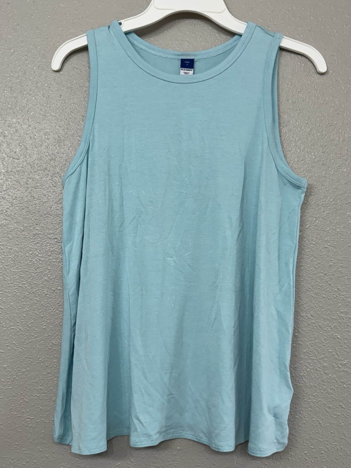 Old Navy Women's Luxe Sleeveless T-Shirt Tank Top Ceramic Blue Size XS S M XL