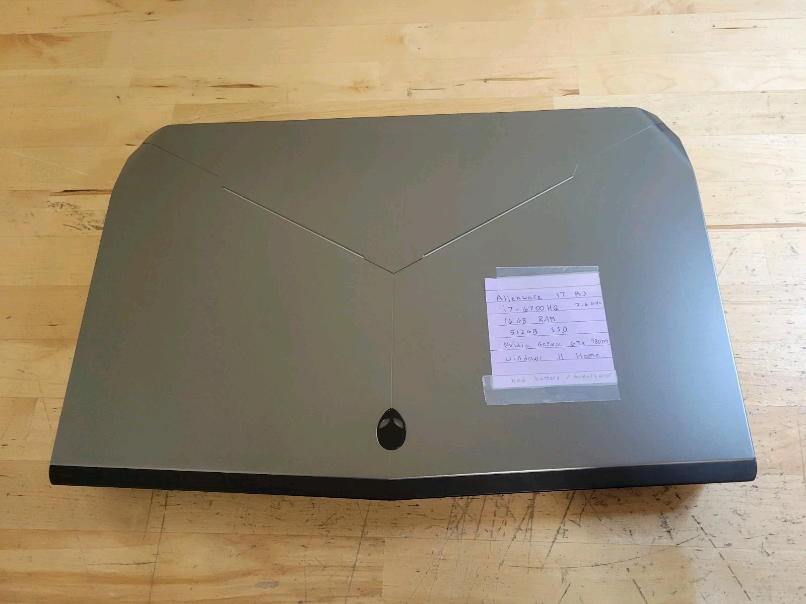 Alienware 17 R3 intel i7-6700HQ 16gb RAM 512gb SSD Laptop READ DESCRIPTION 