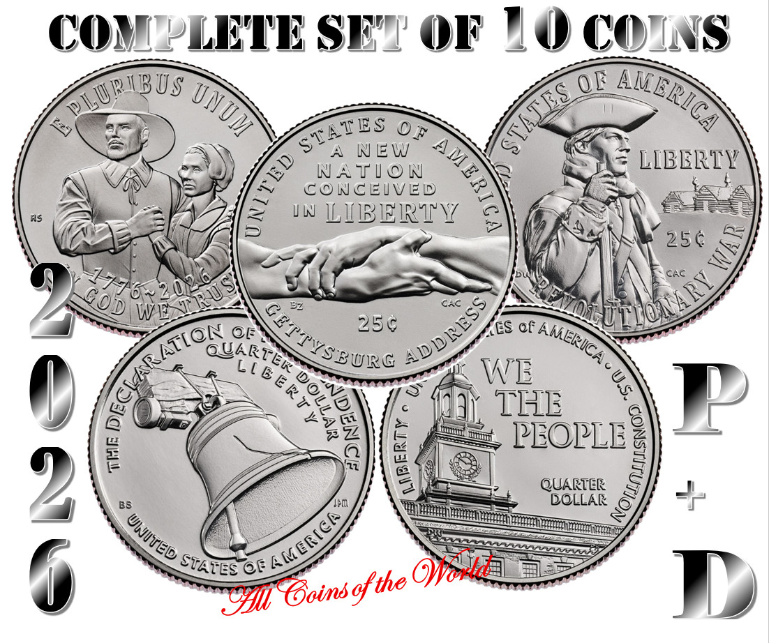2026 P&D 10-Coin Complete Quarter Set – PRE-ORDER