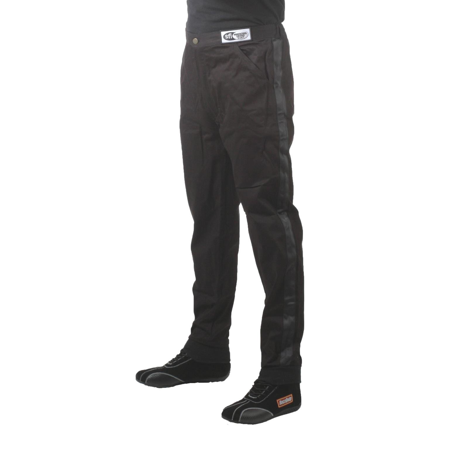 RaceQuip 112005RQP 112 Series 1-Layer Fire Suit Pants, Black, L