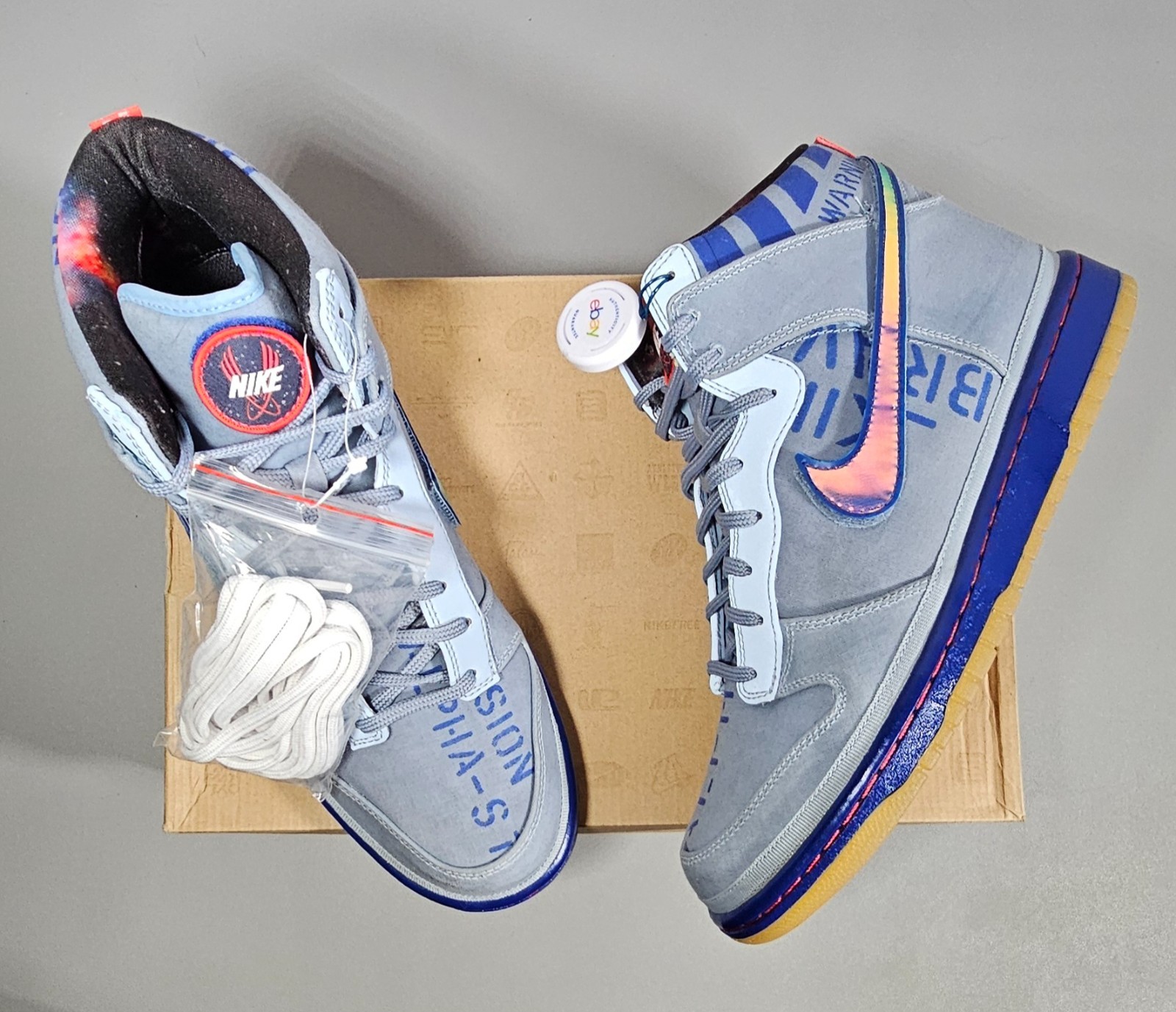 Nike Dunk Galaxy Hi Premium QS 2012 High Grey / Royal 503766-440 Size 9.5
