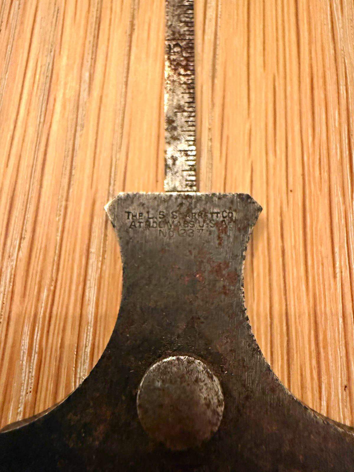 L.S. Starrett Co. Athol Mass USA No. 237 Pocket Rule w/ Sliding Gauge Head L.S. Starrett Co. Athol Mass USA No. 237 Pocket Rule w/ Sliding Gauge Head
