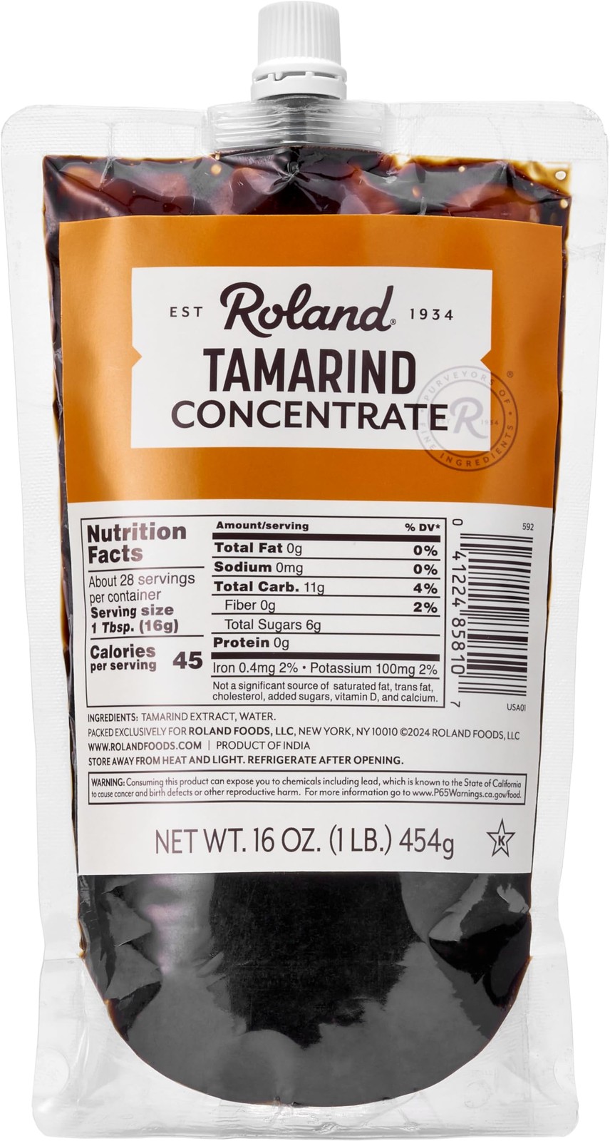 Roland Foods Tamarind Concentrate, Specialty Imported Food, 16 16 ounces Roland Foods Tamarind Concentrate, Specialty Imported Food, 16 16 ounces