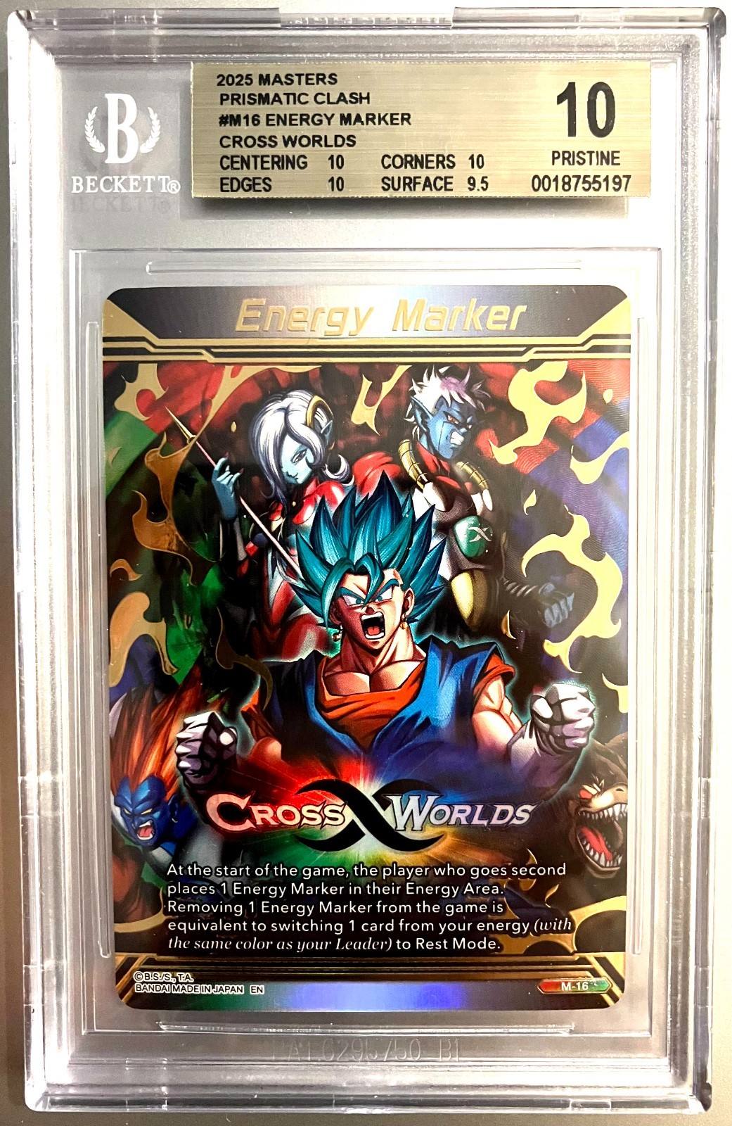 2025 Dragon Ball Cross Worlds ENERGY MARKER GOLD STAMPED - BGS 10 Pristine 2025 Dragon Ball Cross Worlds ENERGY MARKER GOLD STAMPED - BGS 10 Pristine