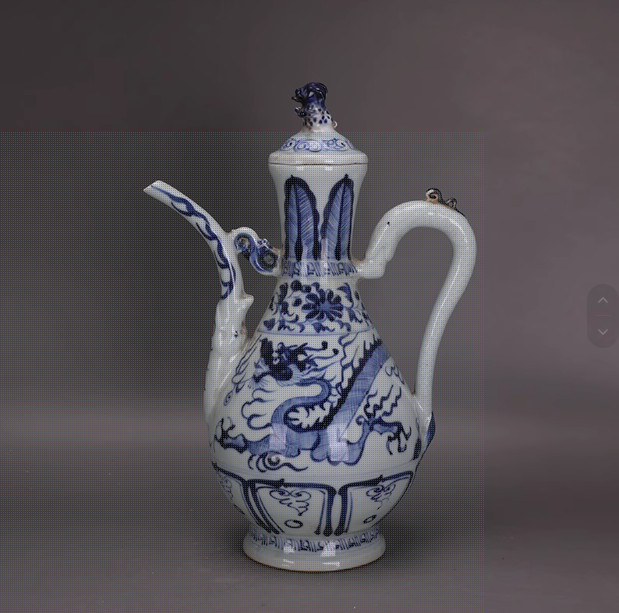 Beautiful Collectable Art Hand Painting Blue&white Porcelain Phoenix Teapot