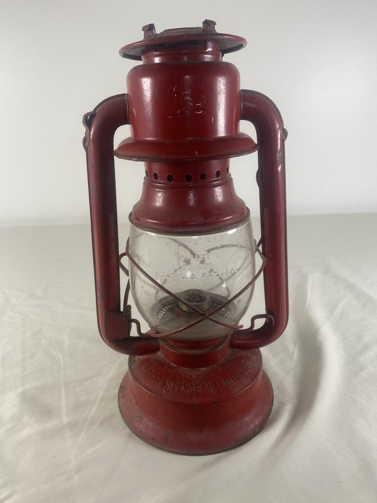 Vintage Hibbard Spencer Bartlett #2 Red Lantern Made USA Converted To Electric