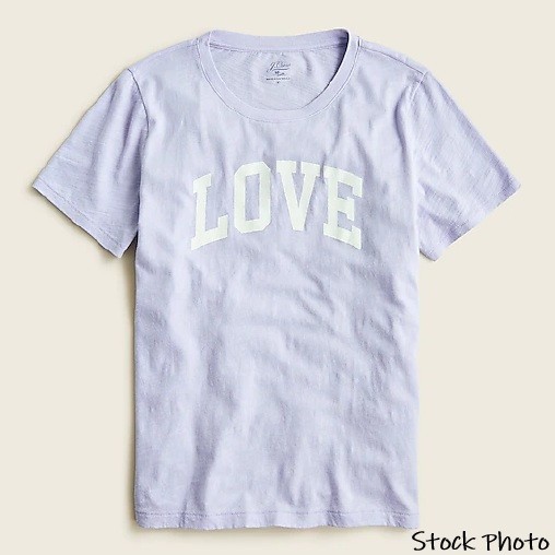 J.Crew NEW Women\'s LOVE Vintage Cotton T Shirt in Periwinkleđź’ś XS S M L XL XXL J.Crew NEW Women\'s LOVE Vintage Cotton T Shirt in Periwinkleđź’ś XS S M L XL XXL