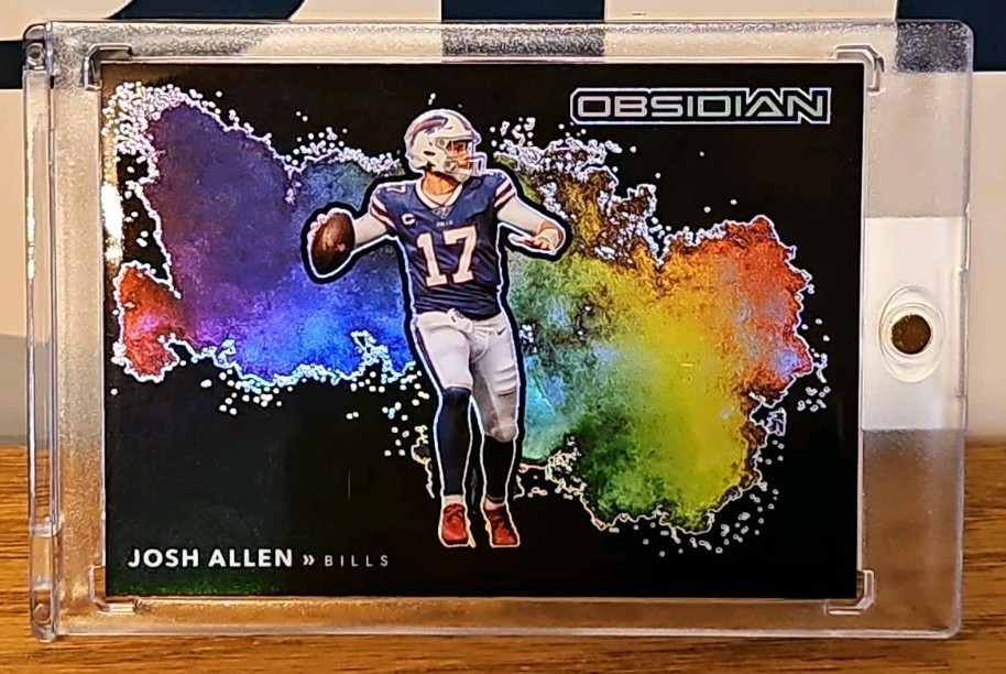 2020 Panini Obsidian Football Josh Allen Color Blast Black SSP 