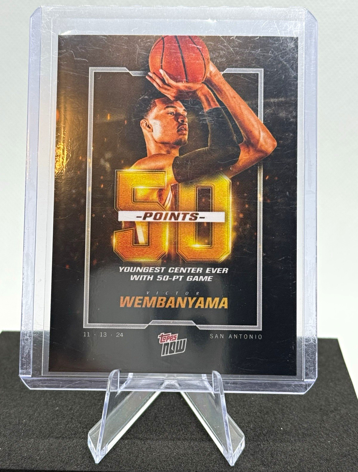 Topps 2024-25 Topps Now Victor Wembanyama San Antonio Basketball #7 Topps 2024-25 Topps Now Victor Wembanyama San Antonio Basketball #7