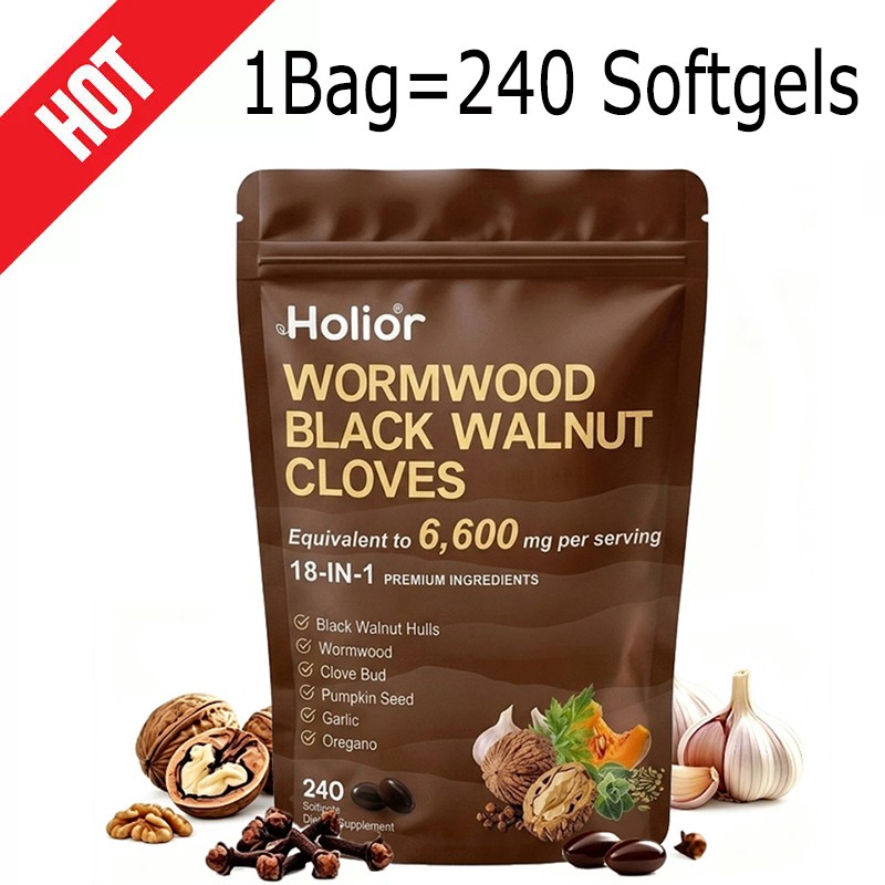 5X Holior Wormwood Black Walnut Clove Herbal Supplement 240 Softgels US