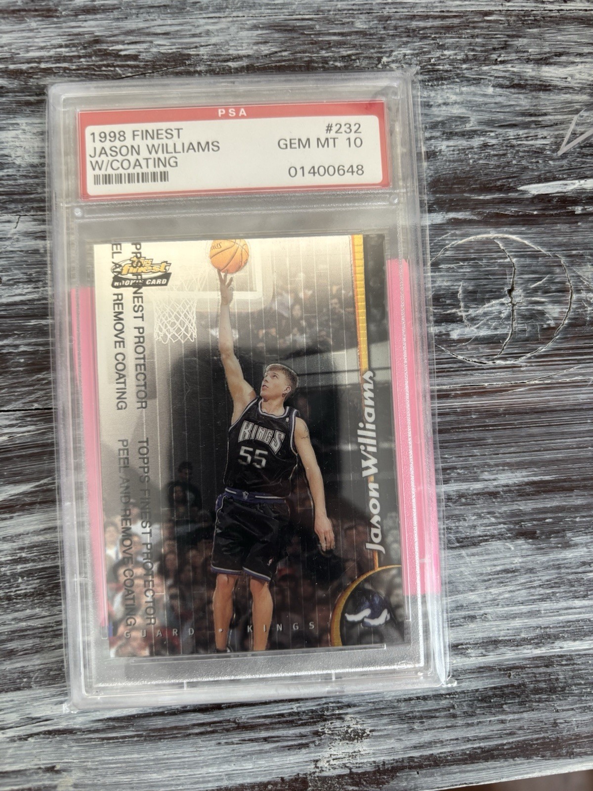 Topps 1998-99 Finest Jason Williams RC #232 PSA 10 Sacramento Kings W/ Coating Topps 1998-99 Finest Jason Williams RC #232 PSA 10 Sacramento Kings W/ Coating