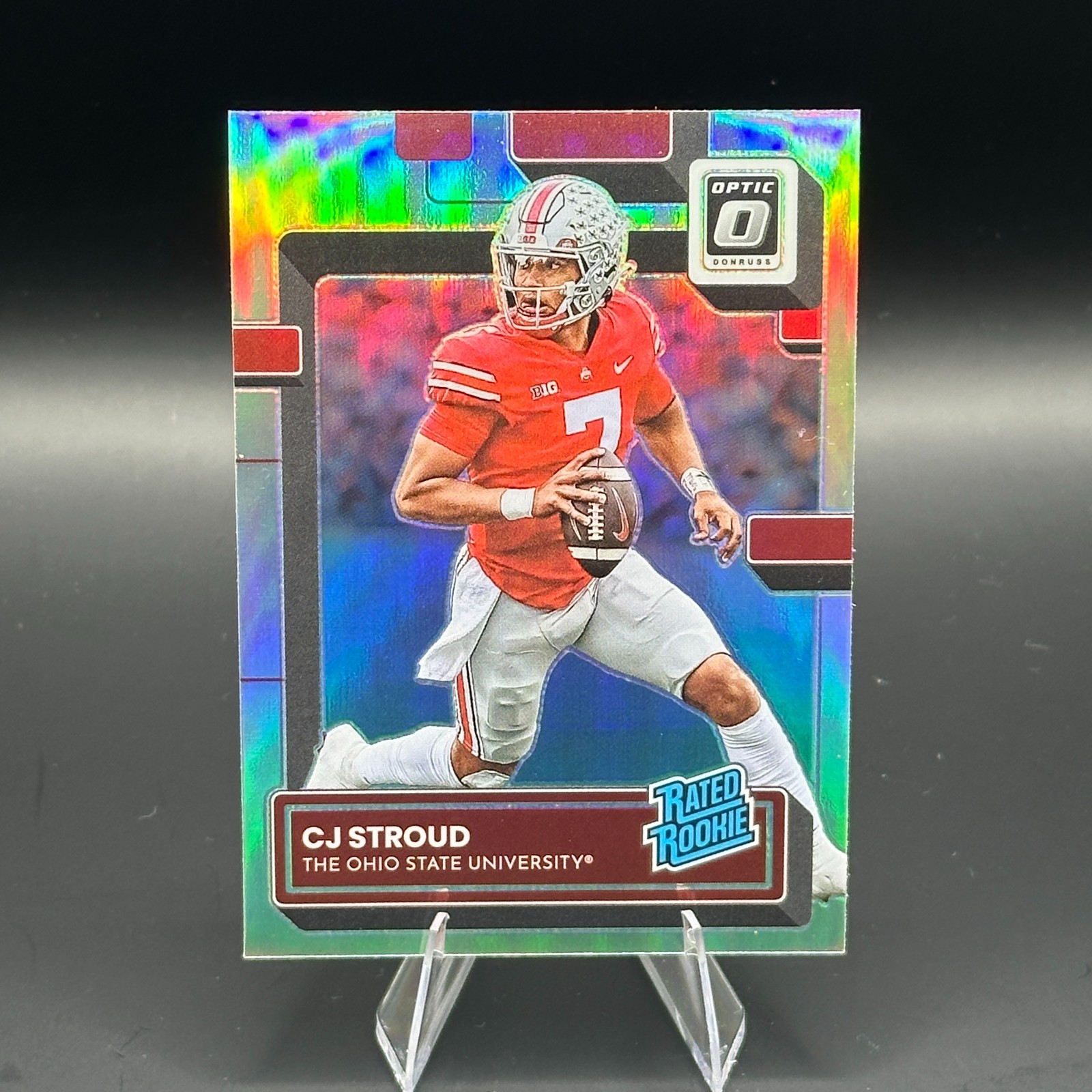 C.J. Stroud 2023 Panini Chronicles Donruss Optic Draft Picks Holo Prizm #5 (RC)