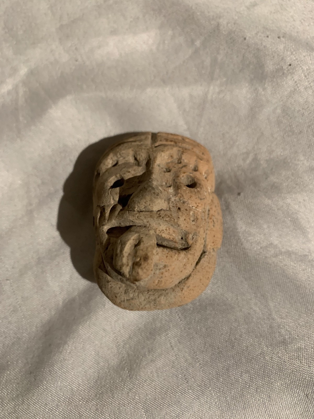 Teotihuacan Head Stamp Pre-Columbian Antiquity Ancient Artifact Olmec Mayan