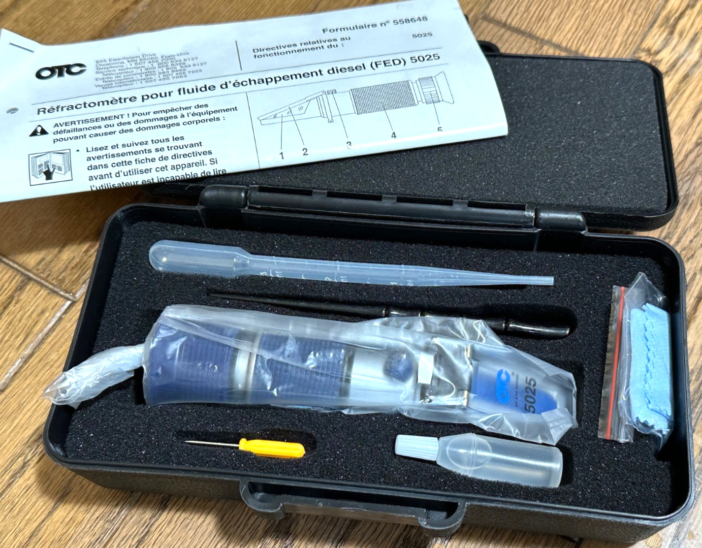 NEW OTC Tools DEF Diesel Exhaust Fluid Refractometer Tester Kit Set Lot Case NEW OTC Tools DEF Diesel Exhaust Fluid Refractometer Tester Kit Set Lot Case
