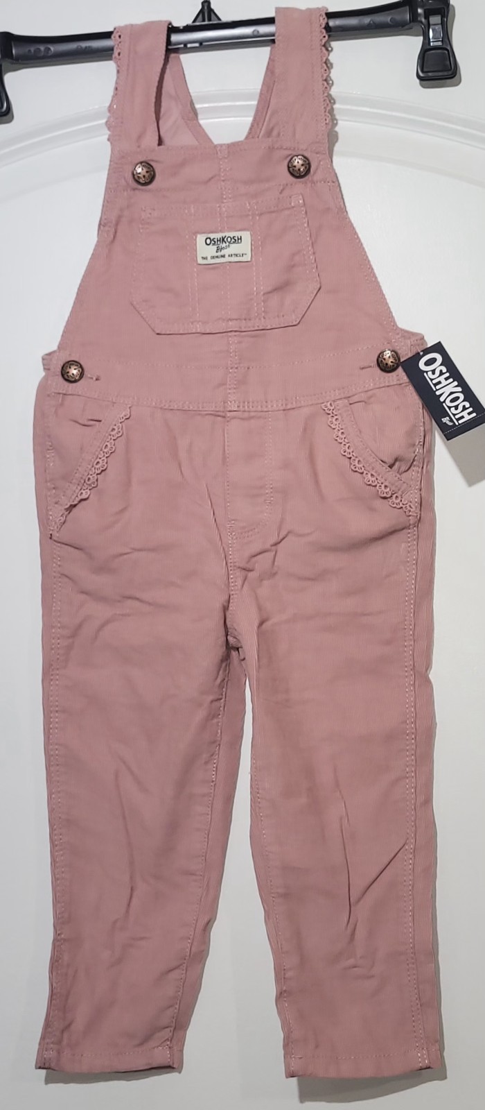Osh Kosh B\'Gosh Dusty Rose Pink Corduroy Overalls Baby Girl\'s Size 2T NWT Osh Kosh B\'Gosh Dusty Rose Pink Corduroy Overalls Baby Girl\'s Size 2T NWT