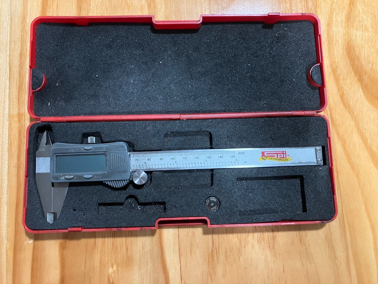 SPI 50th Anniversary Caliper Big Face Electronic Digital Fractional 0-6 SPI 50th Anniversary Caliper Big Face Electronic Digital Fractional 0-6