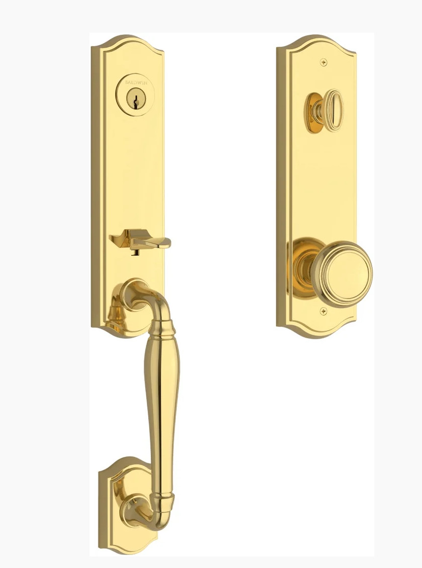 Baldwin Emergency Egress New Hampshire Handleset with Traditional Knob Baldwin Emergency Egress New Hampshire Handleset with Traditional Knob