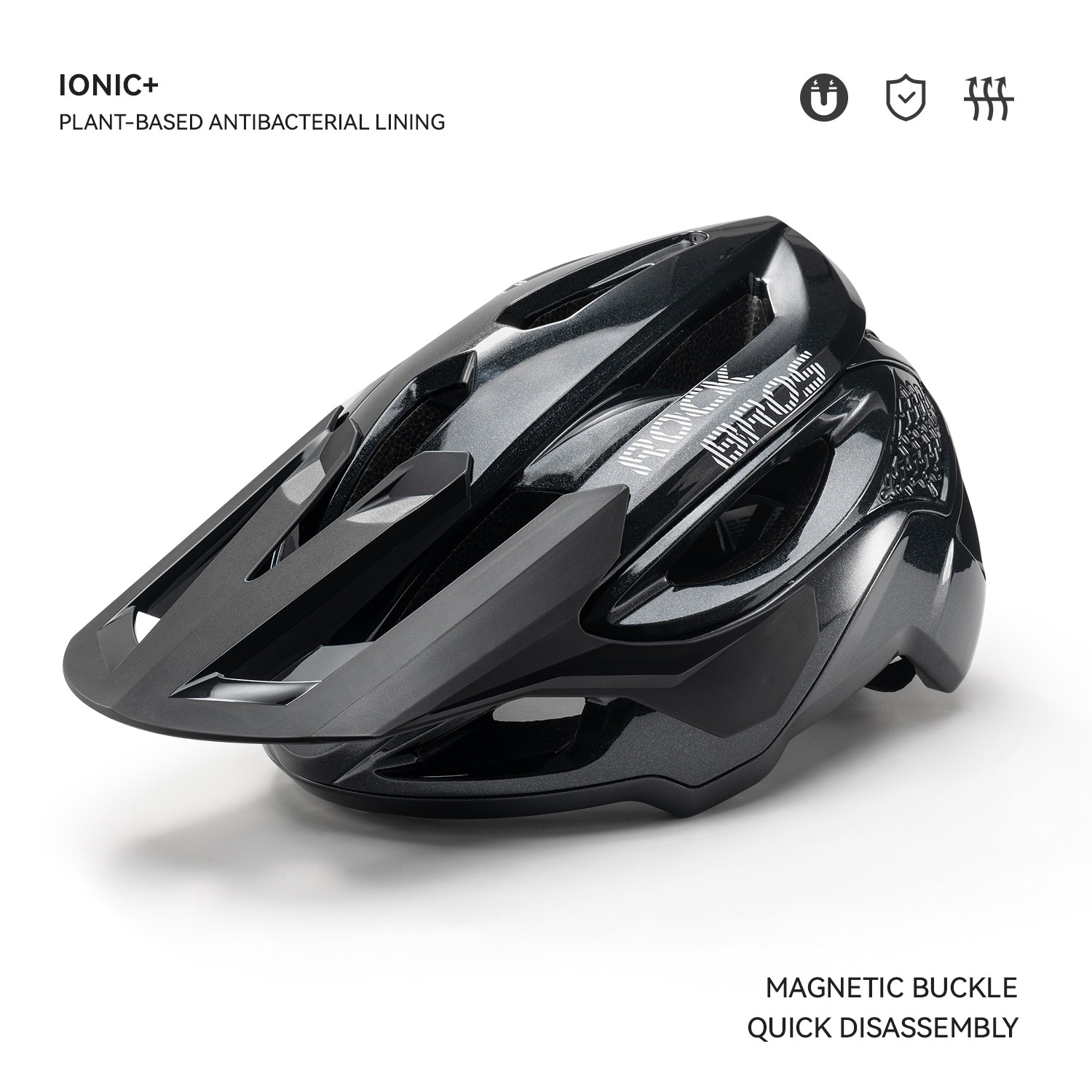 ROCKBROS Cycling Helmet Big Brim Adjustable Angle Magnetic Buckle Adults 58-62cm ROCKBROS Cycling Helmet Big Brim Adjustable Angle Magnetic Buckle Adults 58-62cm