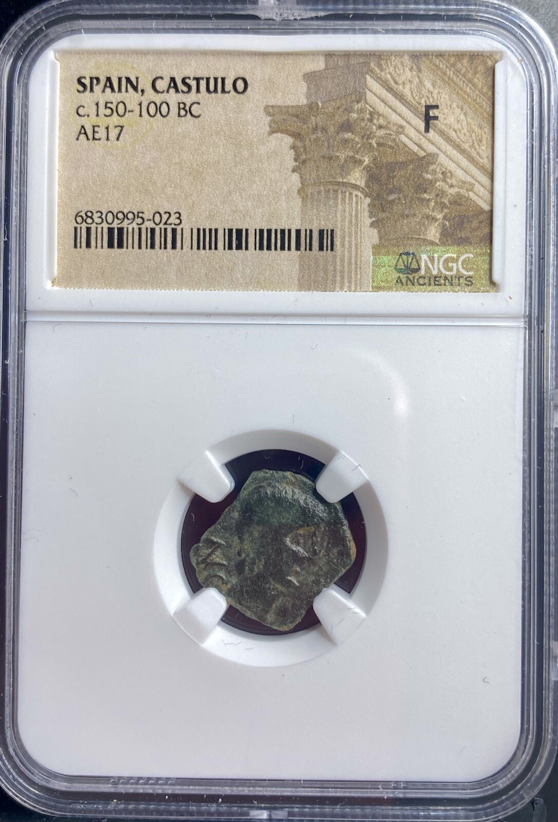 Oretani People Ancient Celtic Iberian Coin 150BC-100BC Rare Bull Graded NGC