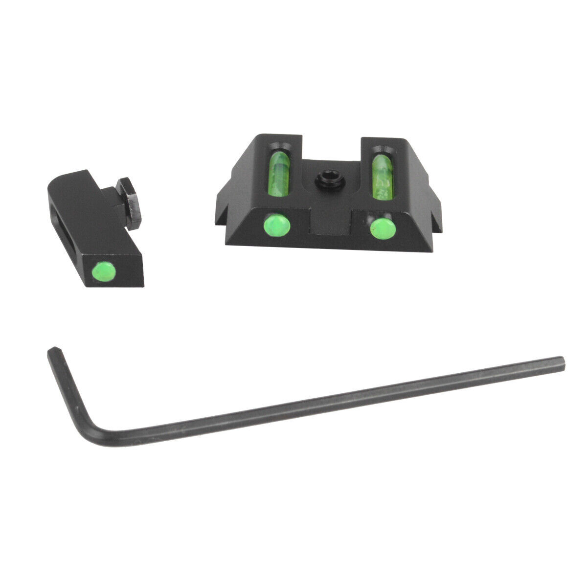 New Fiber Optic Sight Front & Rear Sights For GLOCK 17,19,22,23,26,27,33,38,39