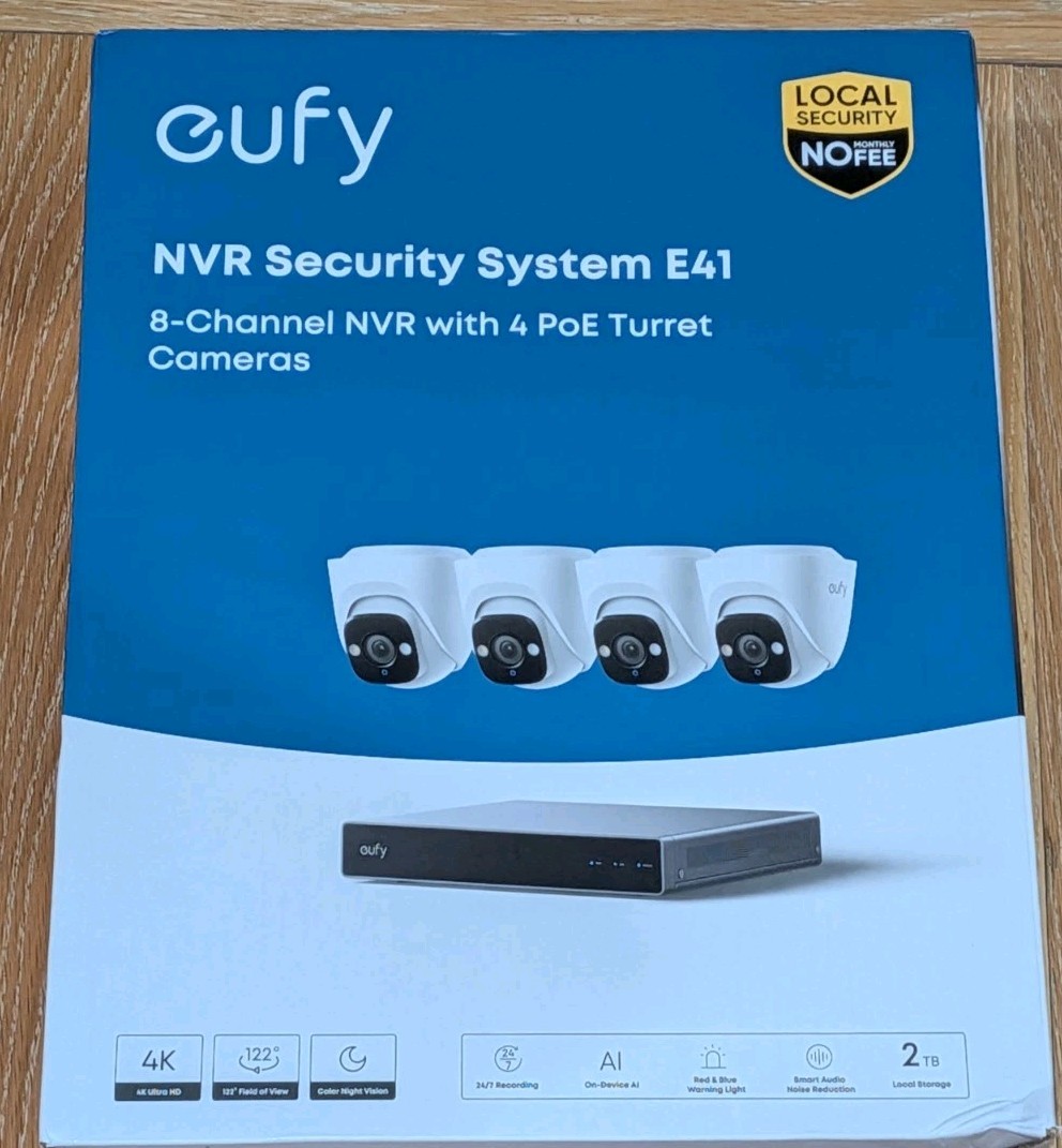 eufy PoE NVR Security System E41 24/7 Recording 2TB HDD 4 4K Turret Cams Outdoor eufy PoE NVR Security System E41 24/7 Recording 2TB HDD 4 4K Turret Cams Outdoor