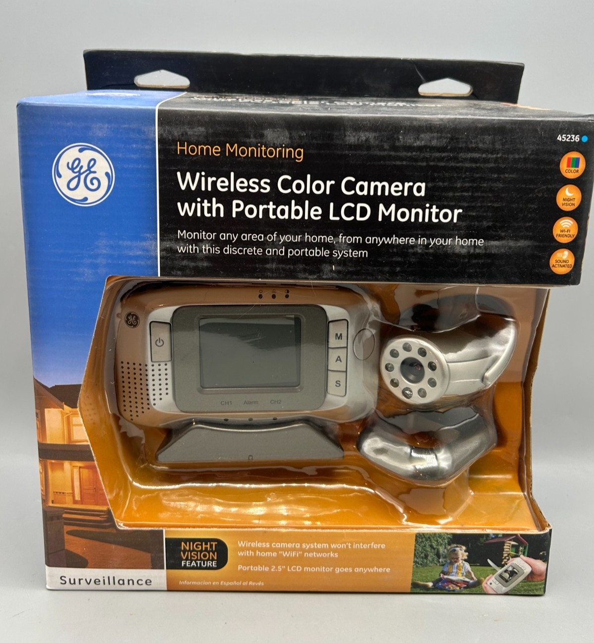 GE Home Monitoring Wireless Color Camera & Monitor 45236