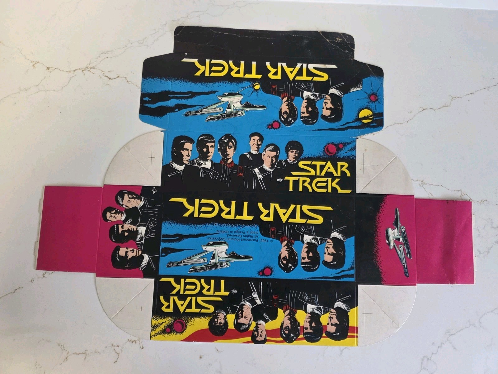 Vintage 1982 Monty Gum (Holland) STAR TREK Unassembled Display Box Vintage 1982 Monty Gum (Holland) STAR TREK Unassembled Display Box