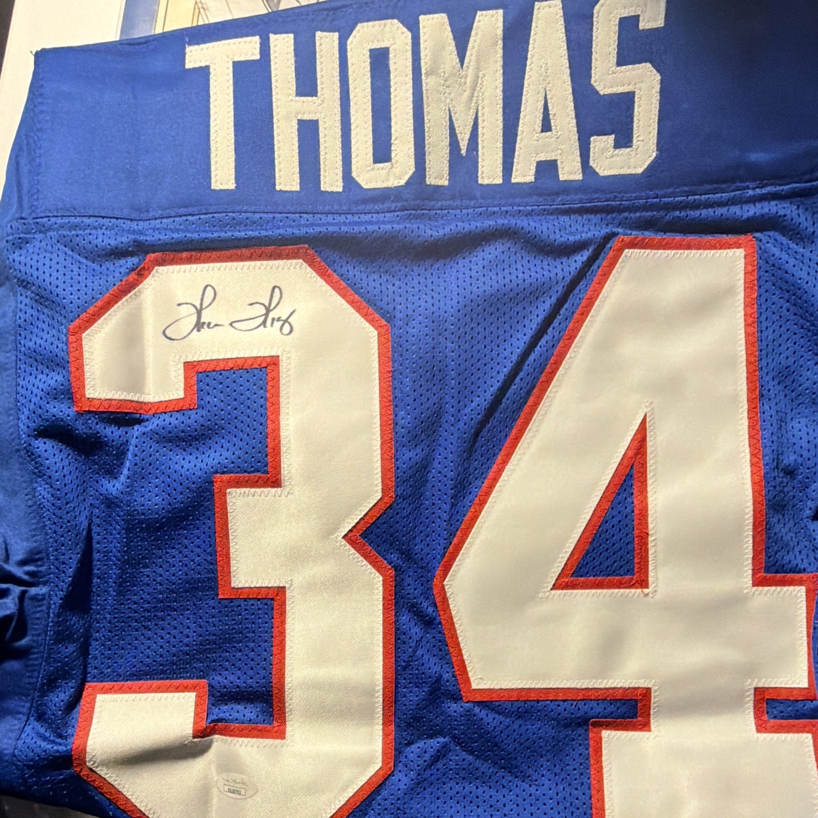 Thurman Thomas Signed Buffalo Bills #34 Football Jersey Original JSA COA
