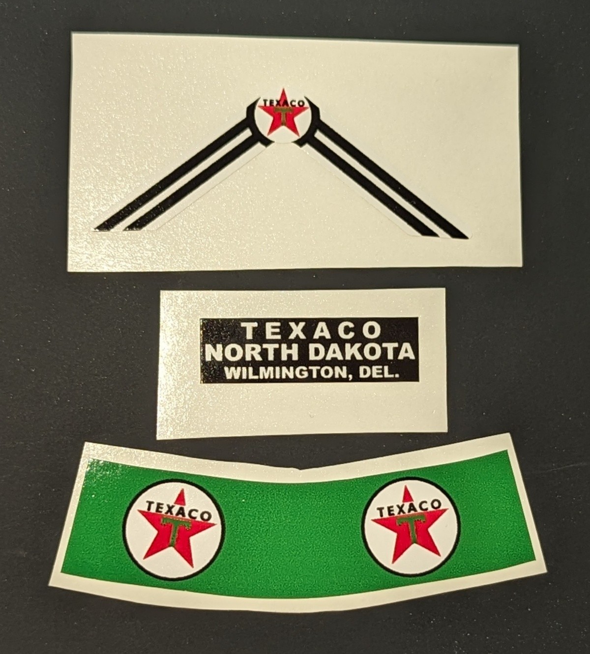 Wen-Mac North Dakota Texaco Tanker New Replacement Parts: STICKER SET