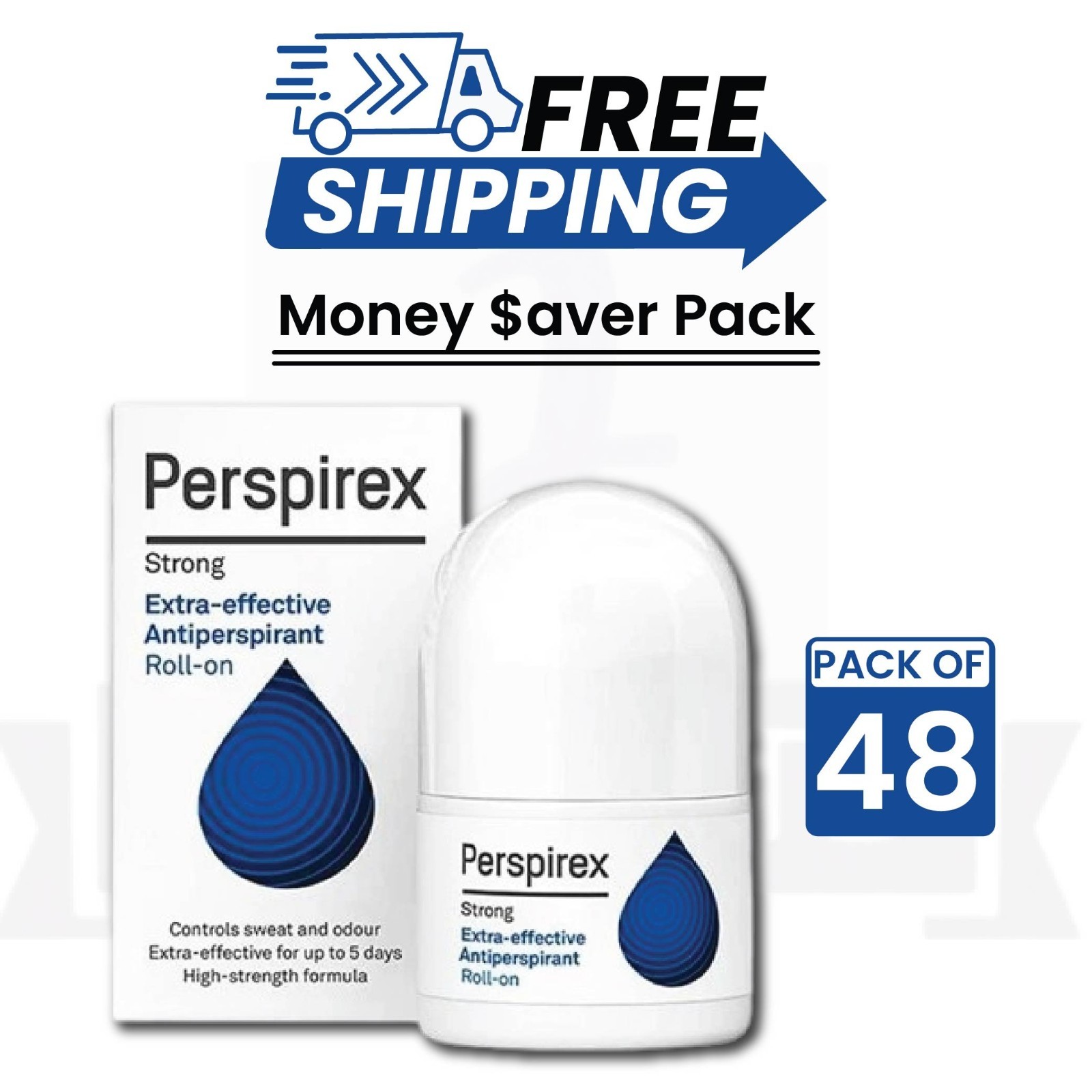 Perspirex Strong Extra Effective Antiperspirant Roll-On 20ml - PACK OF 48