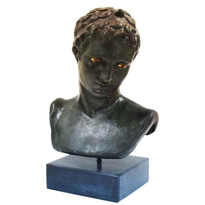 Ephebe of Marathon quality sculpture handmade plaster artifact bronze effect