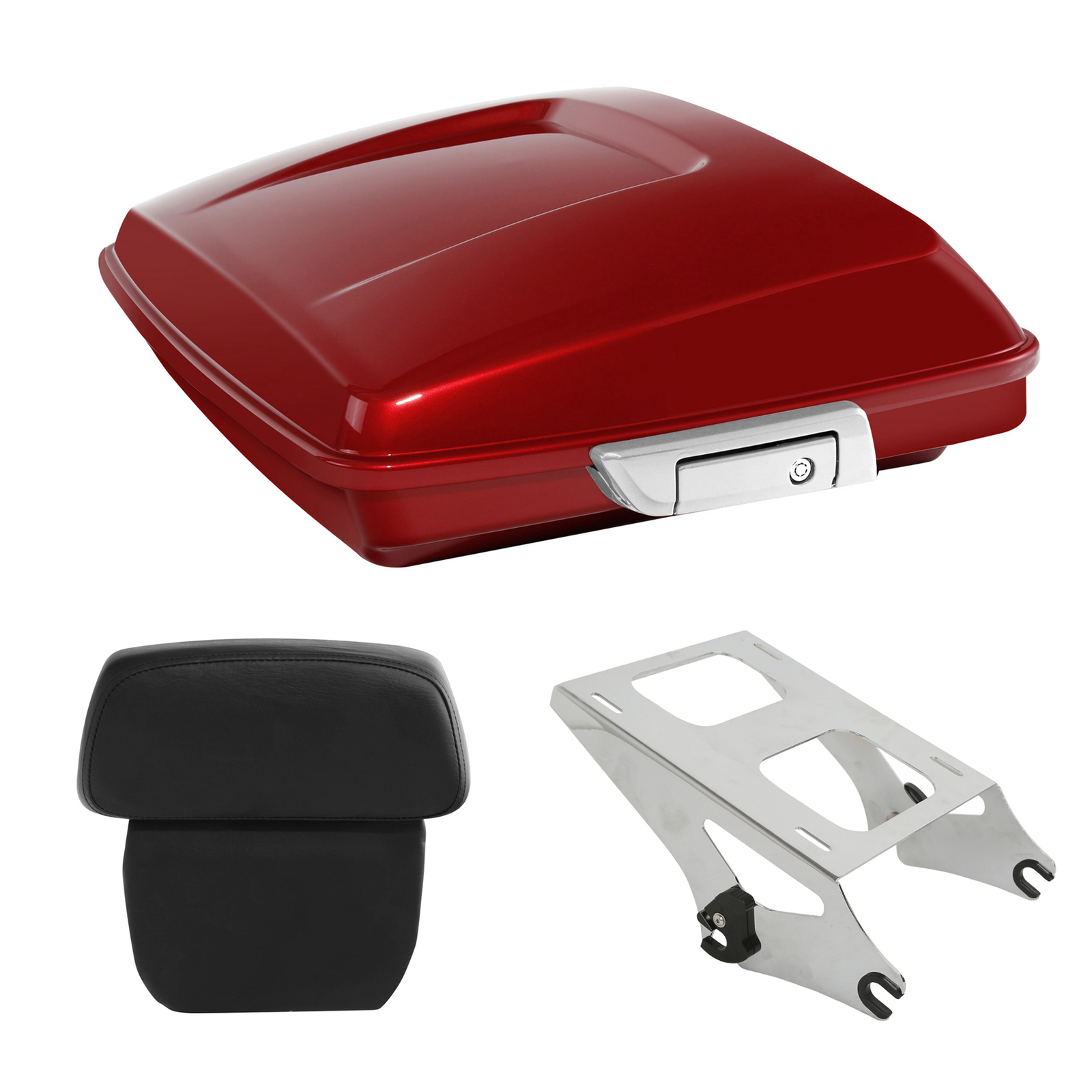 Razor Trunk Backrest Mount Rack Fit For Harley Touring 14-2026 Wicked Red Glossy