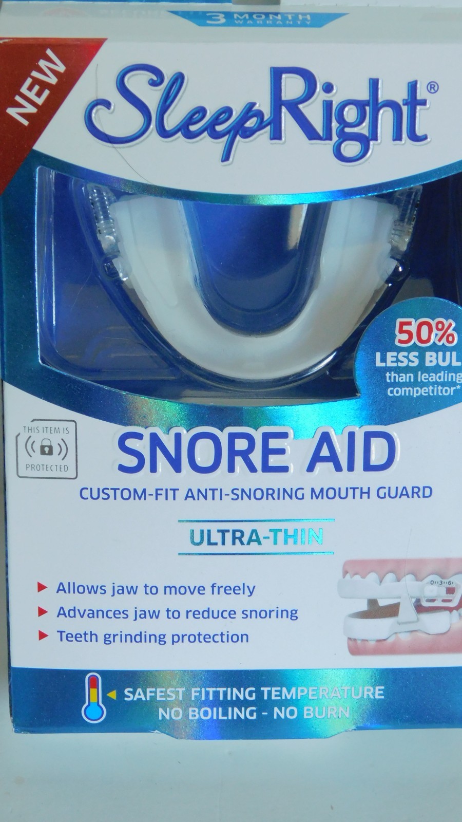 SLEEP RIGHT SNORE AID custom fit anti snoring mouth guard SLEEP RIGHT SNORE AID custom fit anti snoring mouth guard