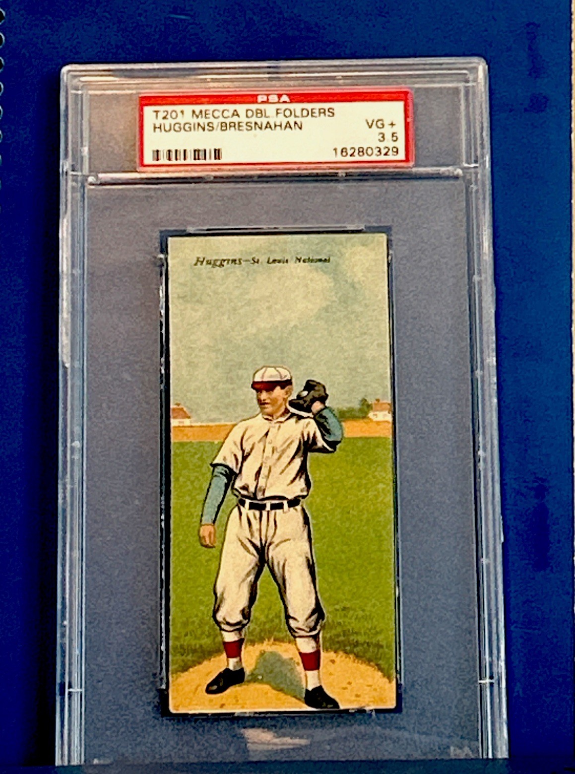 1911 T201 MECCA Dbl. Folder /2 Baseball Cards HUGGINS/BRESHNAHAN 2 HOF PSA 3.5 1911 T201 MECCA Dbl. Folder /2 Baseball Cards HUGGINS/BRESHNAHAN 2 HOF PSA 3.5