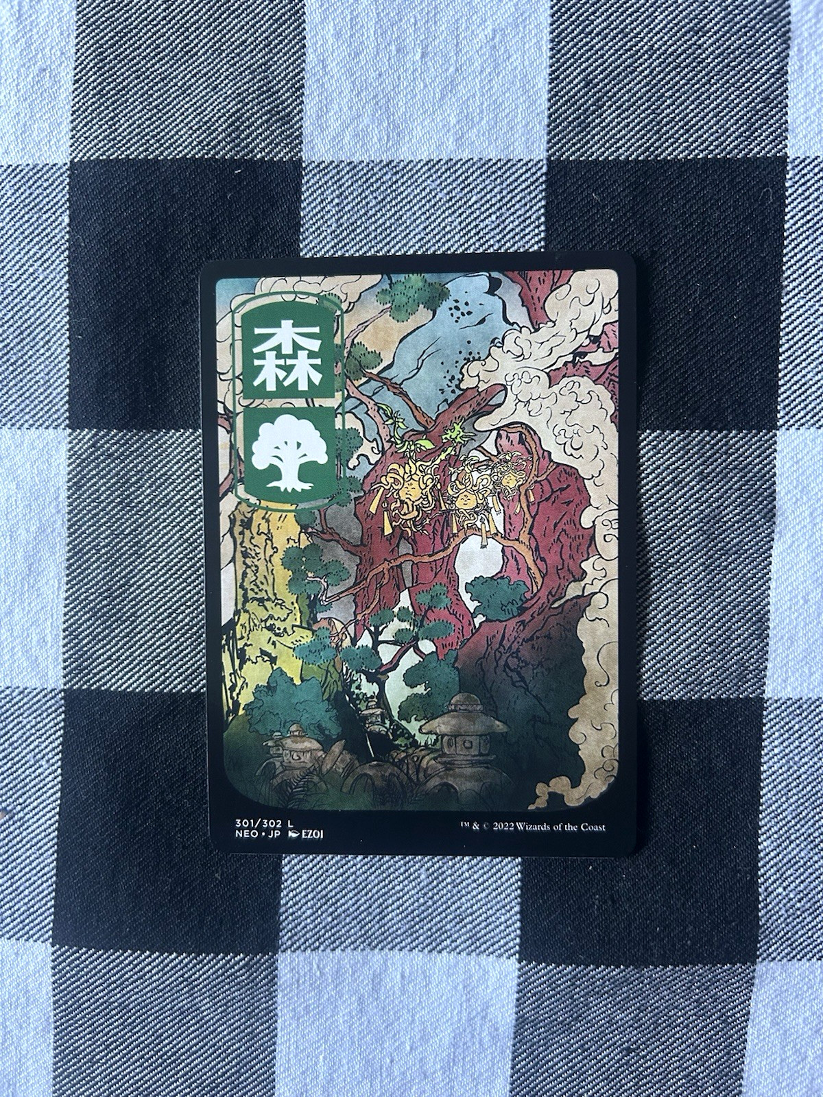 Magic The Gathering Kamigawa Full Art Land Forest #301