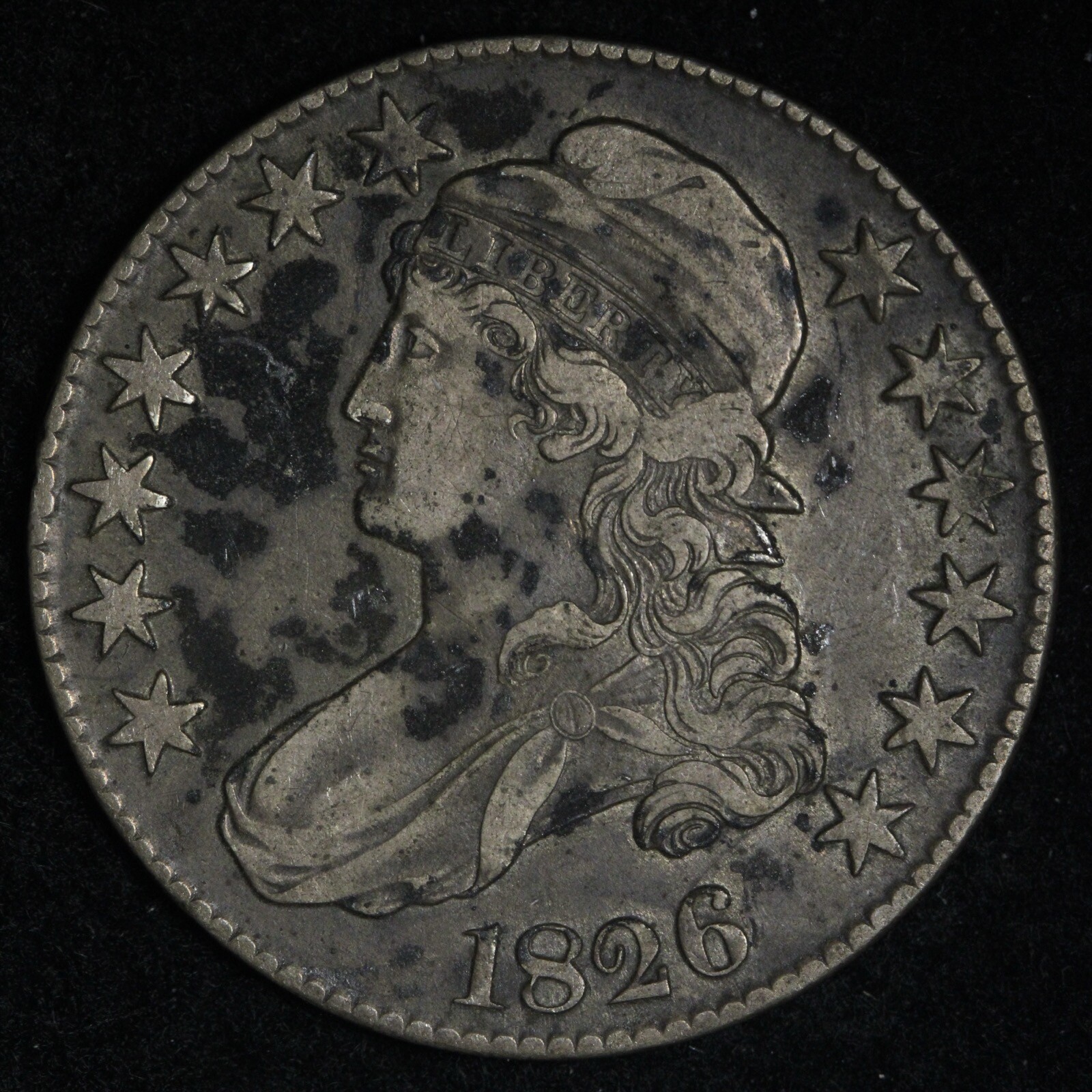 1826 Capped Bust Half Dollar XF E888 ACCM