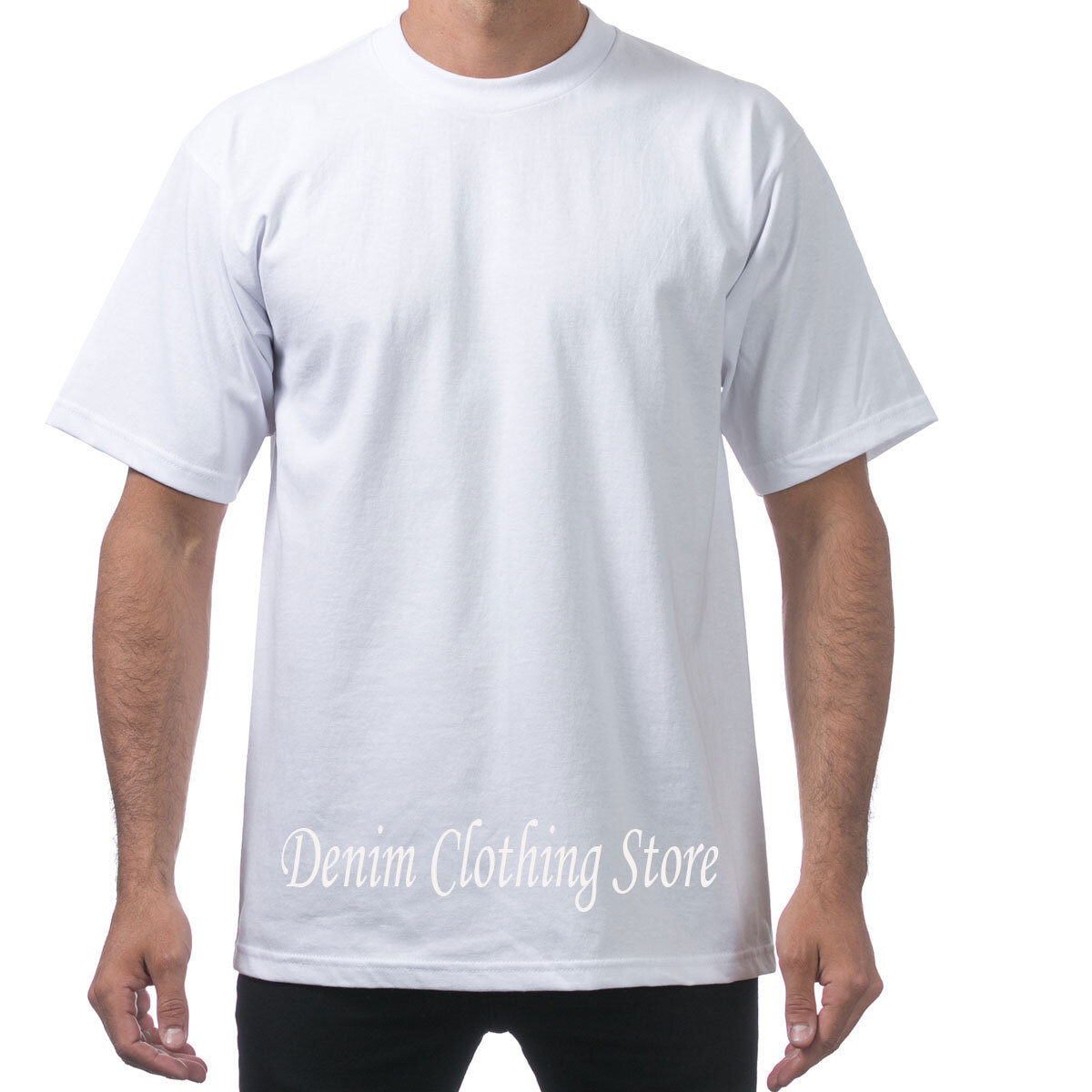 Pro Club Men's Heavyweight T-Shirt Crew Neck Plain Blank Short Sleeve Tee S-10XL