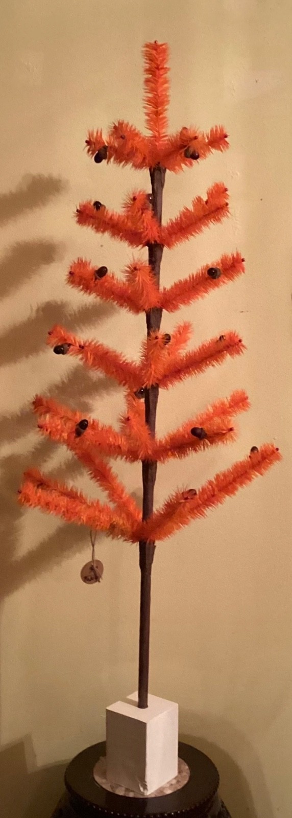 3.5 ft full SOFT CRUELTY FREE Feather Tree AUTUMN ACORNS😹🥳we’ll make it