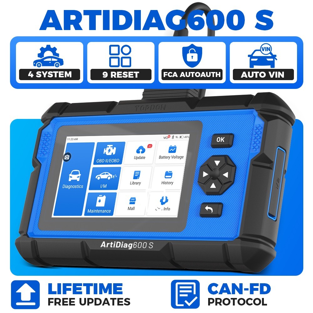 🔥2026 TOPDON AD600S OBD2 Scanner Engine ABS SRS SAS AT TPMS EPB Diagnostic Tool