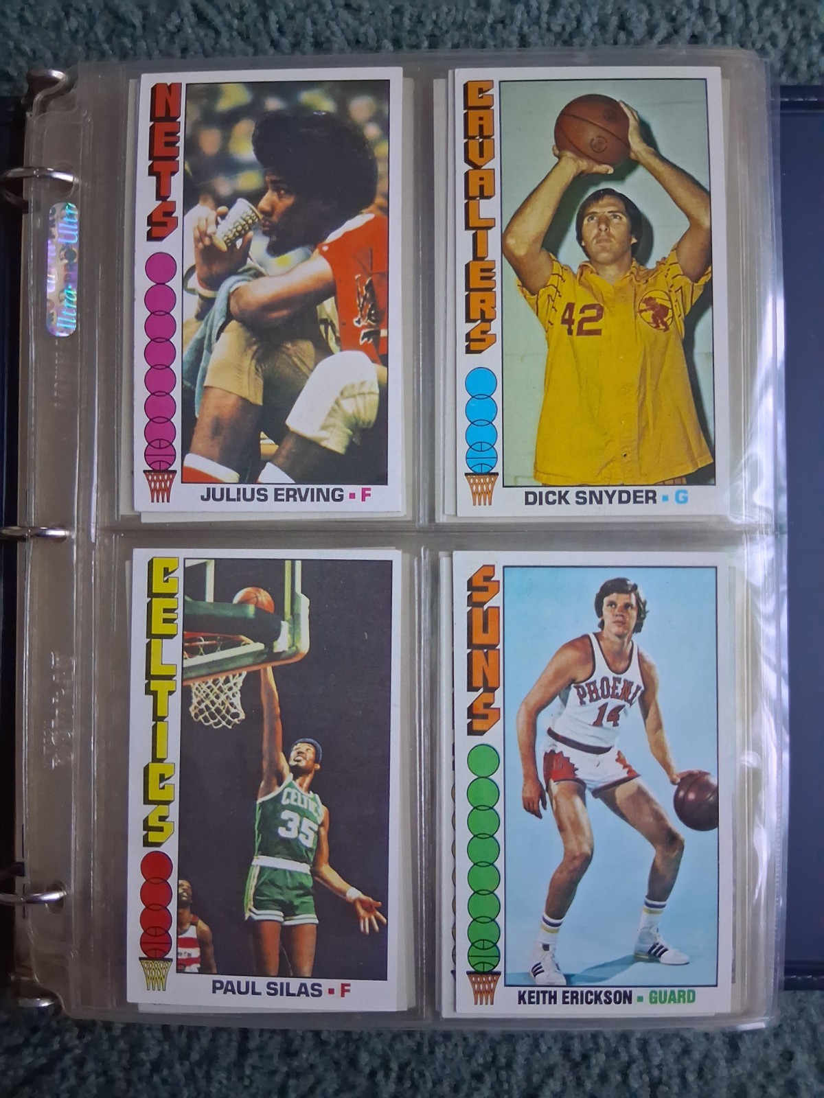 1976-77 TOPPS BASKETBALL COMPLETE SET 1-144, Binder/Sheets, NICE