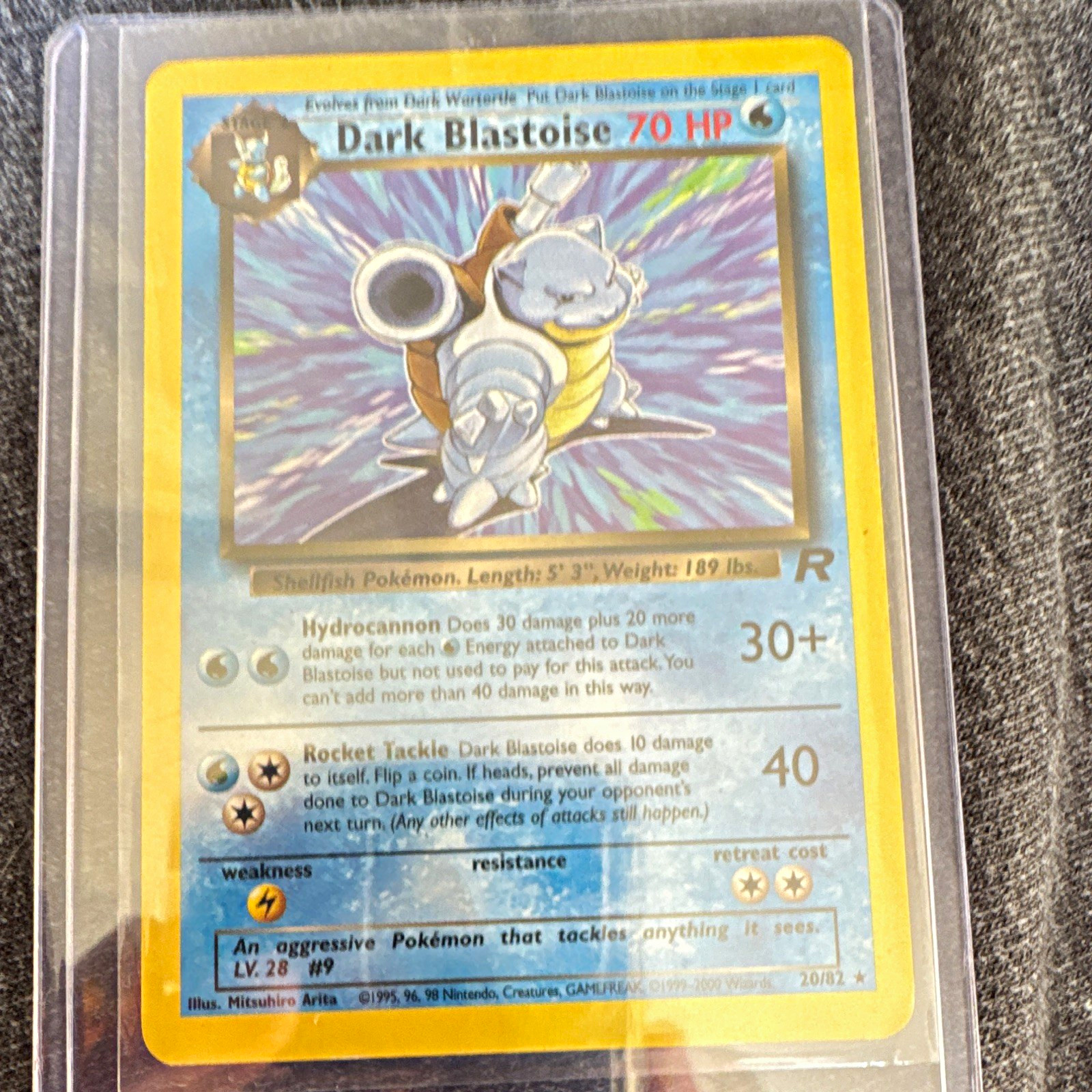 Pokemon TCG Team Rocket Dark Blastoise 20/82 Holo Rare Unlimited English